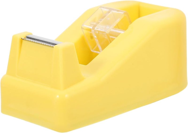 Black Small Tape Dispenser for Desk Lightweight Plastic Packaging Tape Holder with Cutter - Image 1